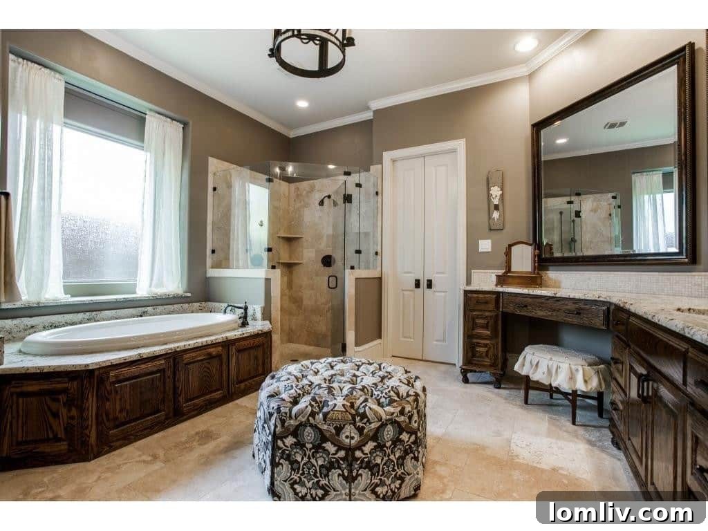 Royal Crest Comfort Food Down the Street 16 Spa-like Master Bathroom with Soaking Tub and Walk-in Shower