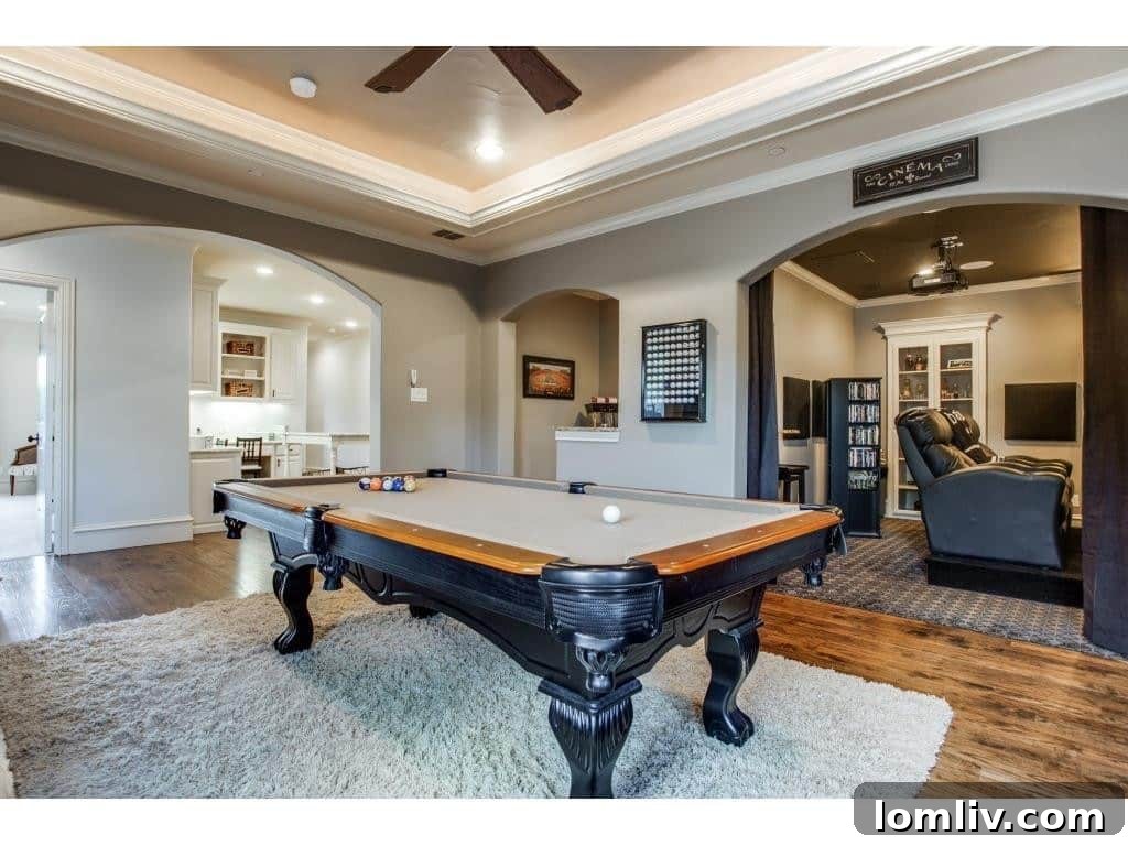 Royal Crest Comfort Food Down the Street 18 Combined Game and Media Room for Family Fun