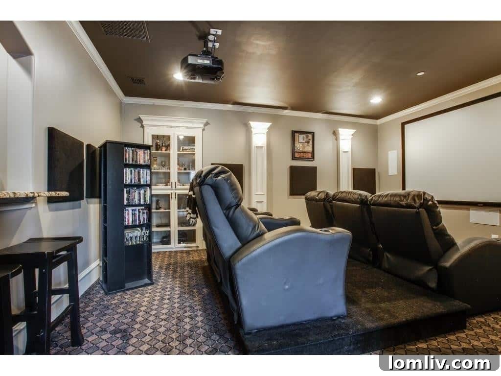 Royal Crest Comfort Food Down the Street 19 Dedicated Media Room for Home Theater Experience