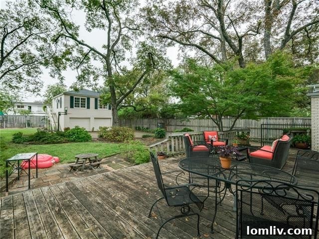 Cozy yet elegant dining space within the Swiss Avenue property.
