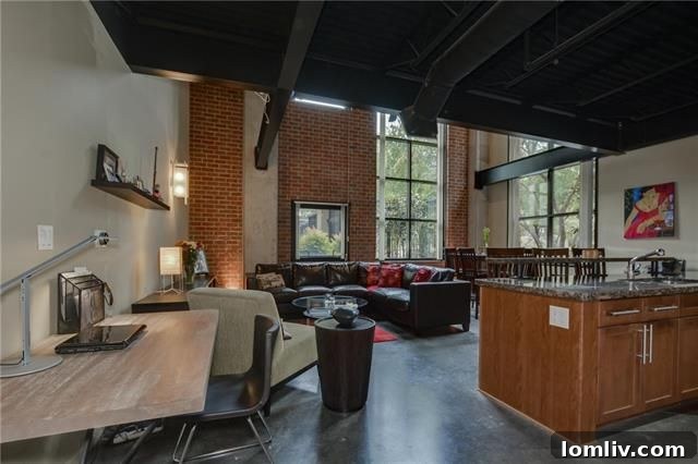 Contemporary Living Space in Uptown Dallas Loft