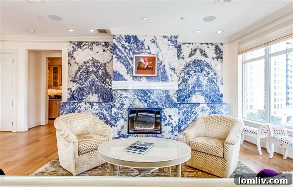 Master Bedroom Sitting Area with Fireplace