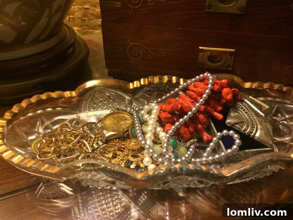 Secure valuable jewelry in a safety deposit box when selling your home.