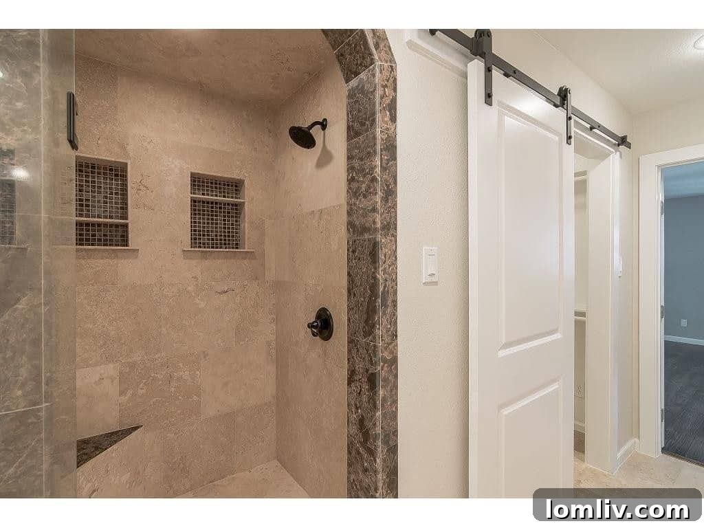 Spacious Walk-in Shower with Multiple Jets