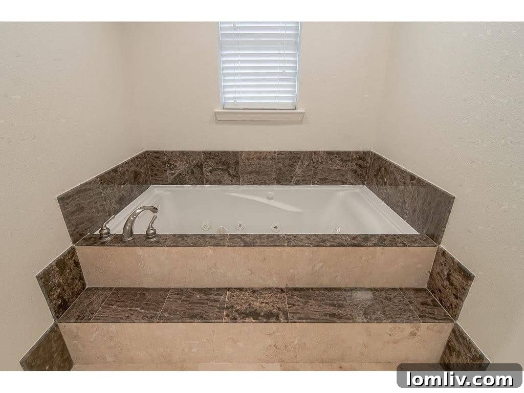 Luxurious Jetted Bathtub in Master Bath
