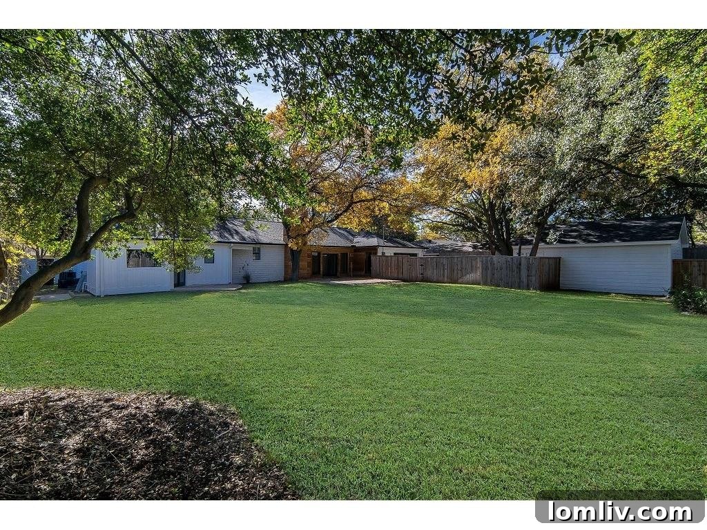 Expansive Backyard with Mature Trees