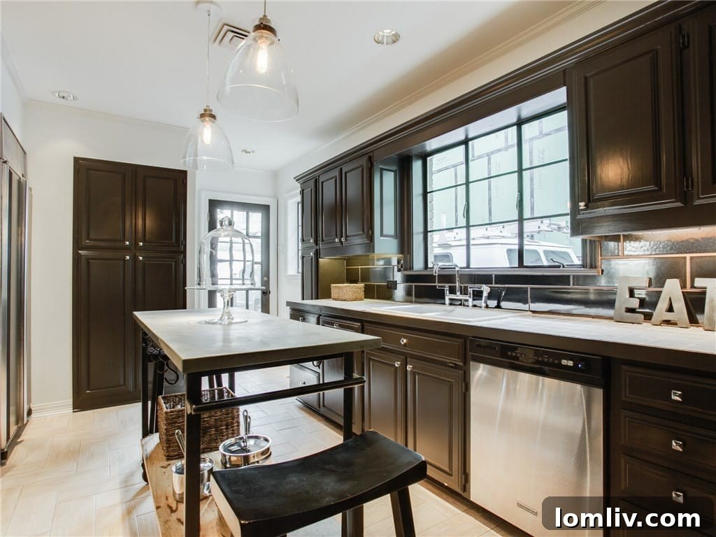 Another angle of the gourmet kitchen features