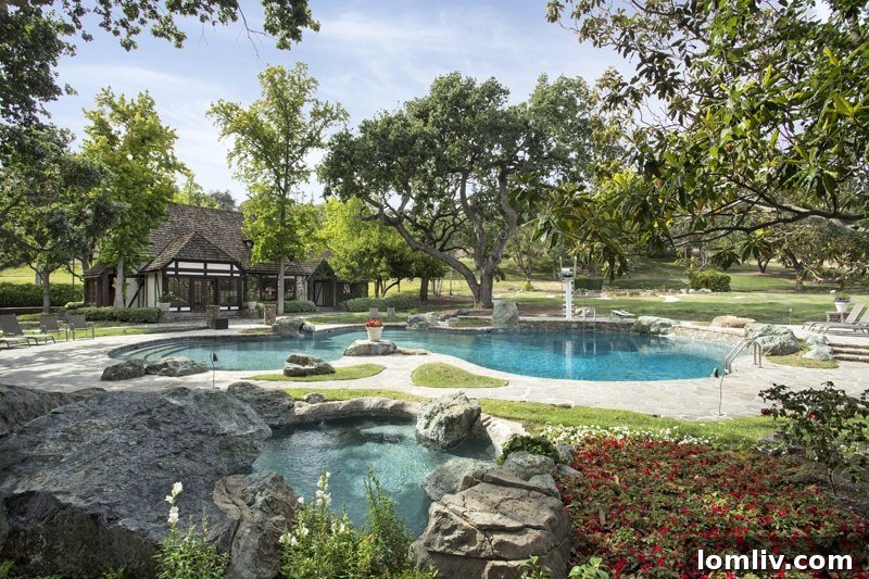 Neverland Ranch Pools - Luxury Estate Features
