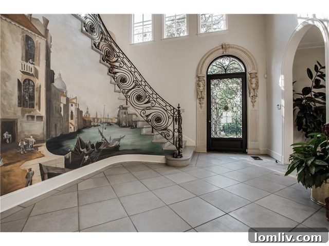Rare Waterfront Lakeside Estate Featured on ABPA Holiday Tour 3 4808 Lakeside Drive - Foyer View
