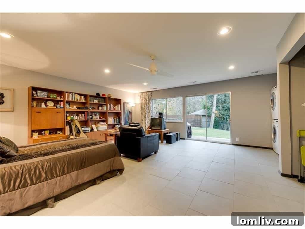 Private backyard with potential for pool or patio