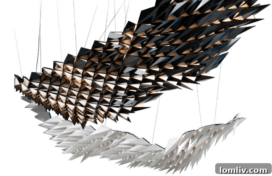Mikko Architectural Hanging Light Sculpture