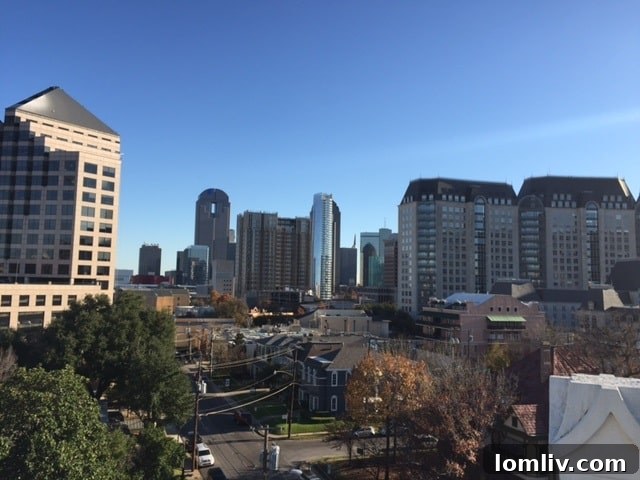 Church rooftop overlooking Dallas