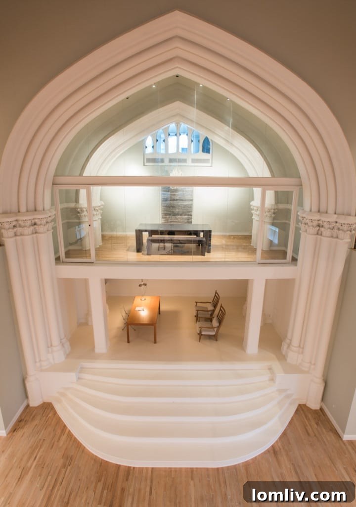 Fairmount Church altar with unique interview setup