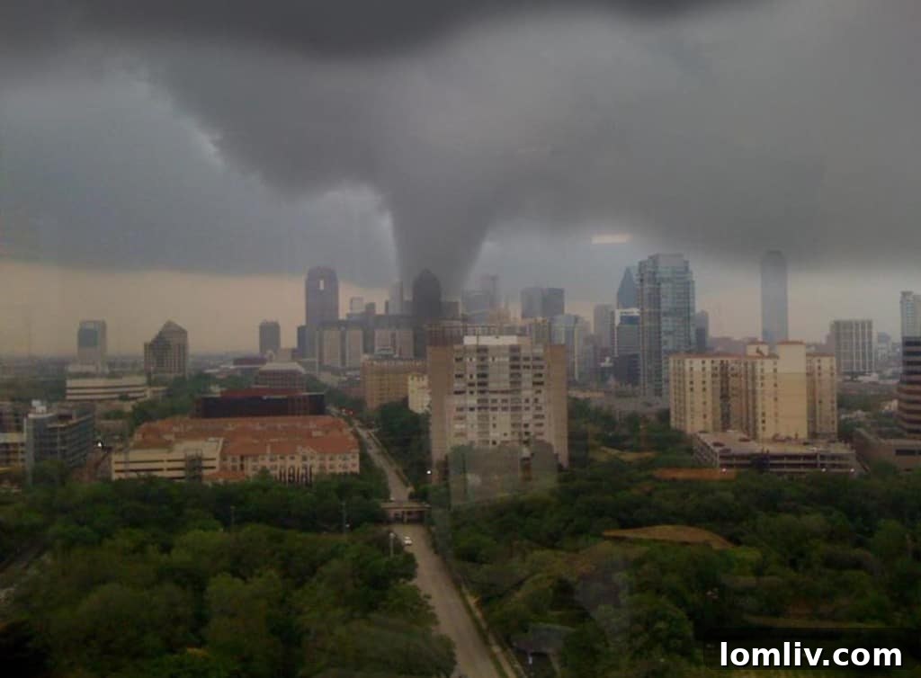 Devastating aftermath of a Dallas tornado