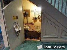 Home storm shelter installed under a staircase