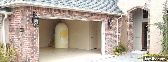Clear garage tornado shelter installation