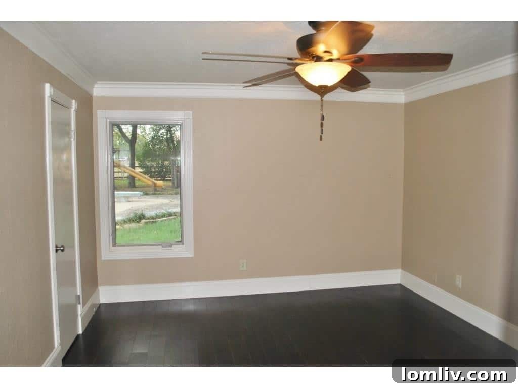 Comfortable bedroom with abundant natural light, suggesting a tranquil retreat.