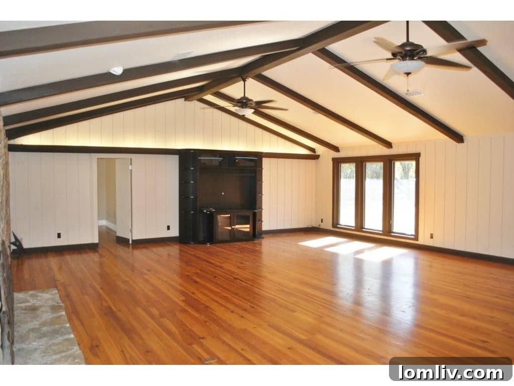 Another perspective of the family living space, highlighting its generous proportions.