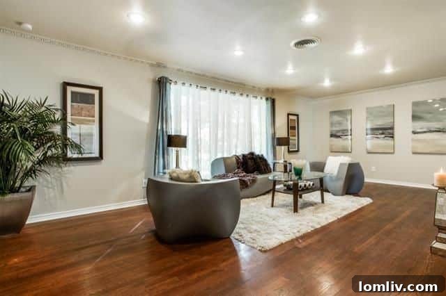 Modern and inviting interior decor, showcasing the renovated living space