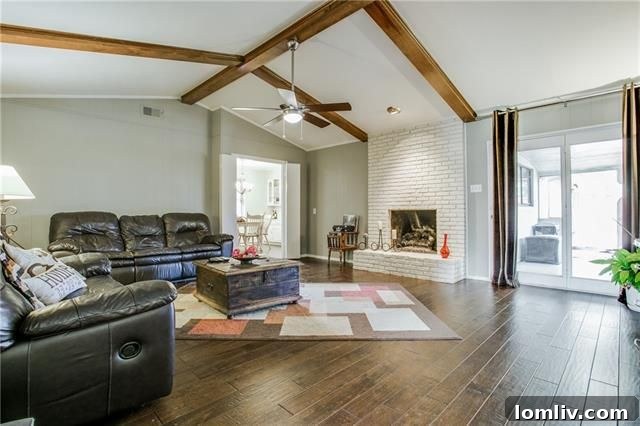 6121 Chesley Lane - Living Room with Vaulted Ceilings