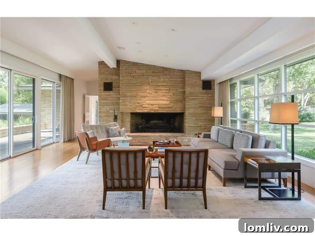 Luxurious Living Room at 4605 Watauga, Blending Classic Design with Modern Comfort
