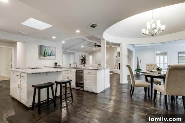 Elegant dining area open to the kitchen and living space