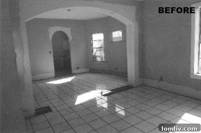 Mid-restoration view of 5526 Tremont Street, Dallas
