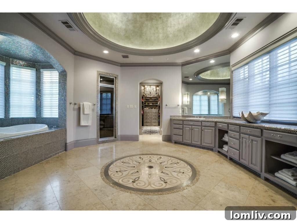 Spacious master bathroom with high-end finishes