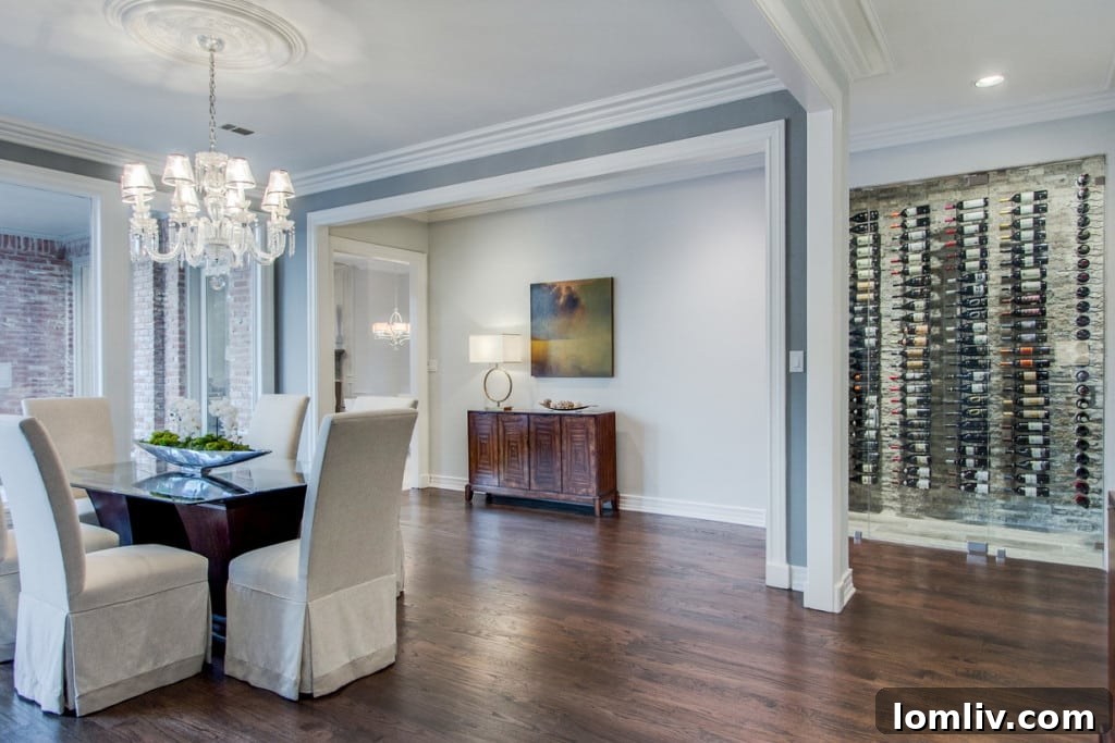 Expertly staged room highlighting architectural features and built-in details of the home.