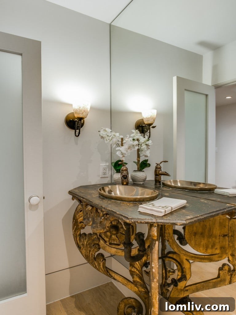 Another view of the sophisticated master walk-in closet.