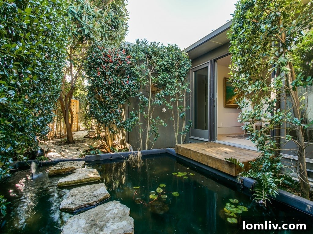 Inviting front entrance of Casa Verde with stone walkway and garden.