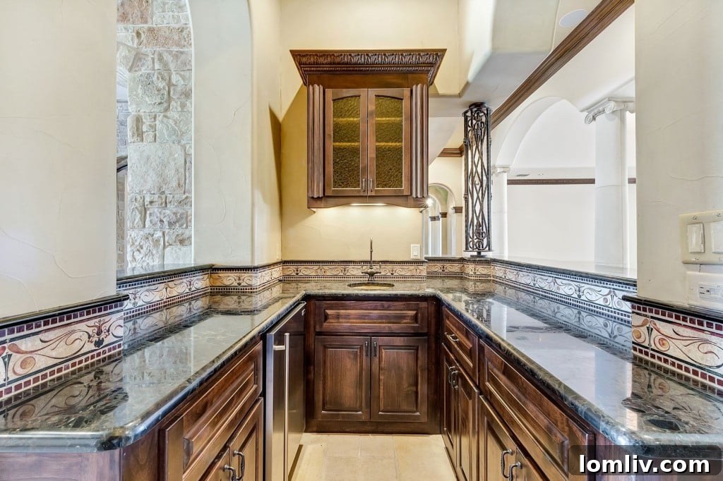 Elegant Dining Room with Architectural Tracery