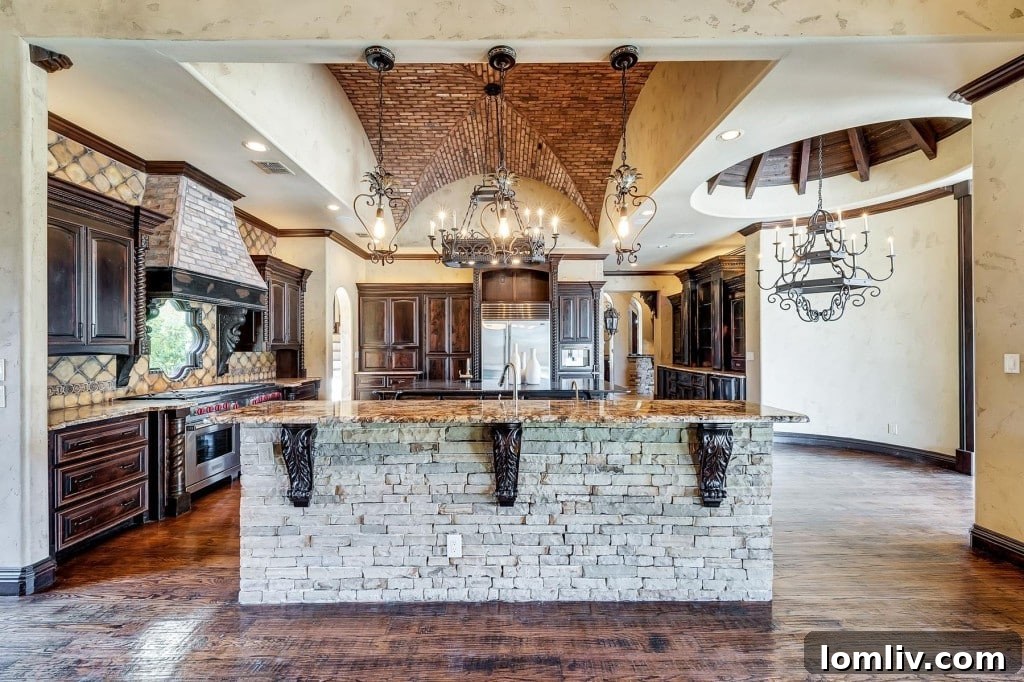 Gourmet Kitchen with Groin Vault and High-End Appliances