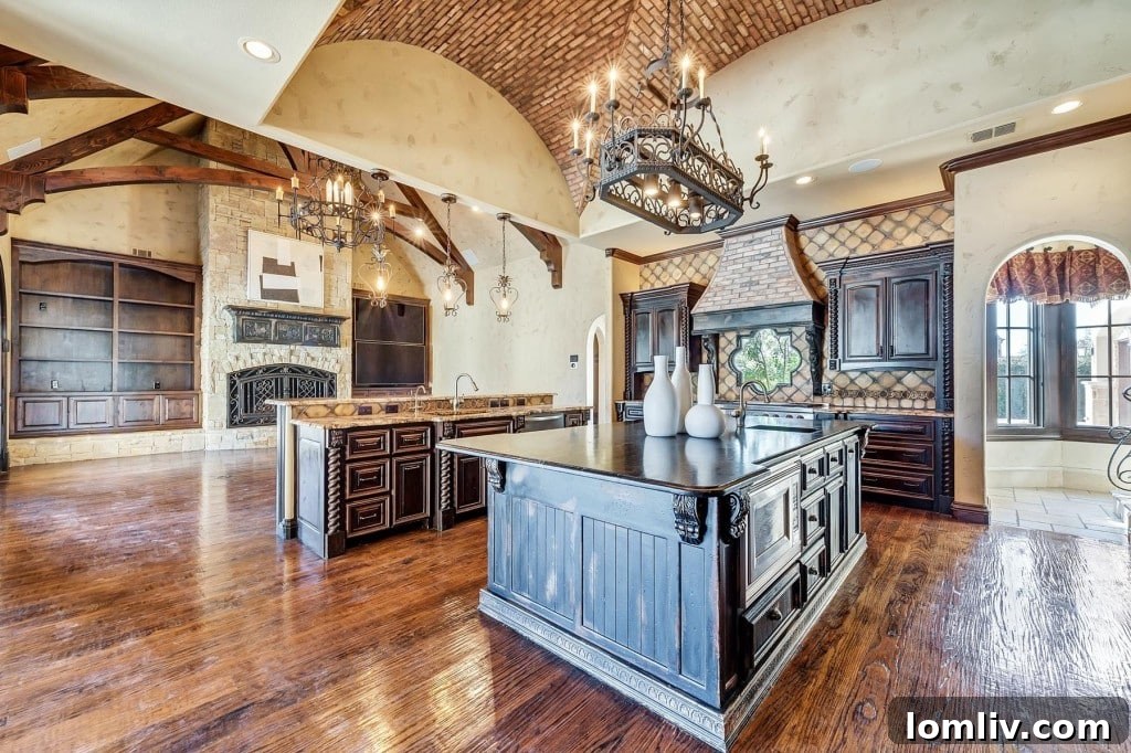 Large Kitchen Island with Seating and Prep Space