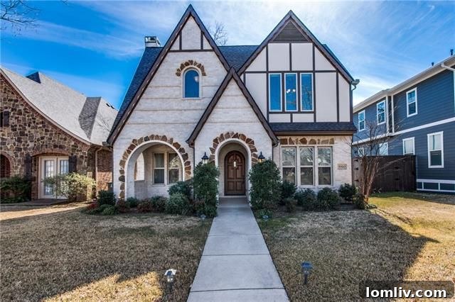 Charming Tudor-style exterior of 5910 Richmond Ave