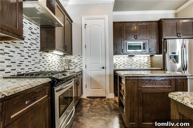 Modern kitchen with ample counter space and island