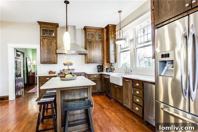 Gourmet kitchen with Wolf range and breakfast bar