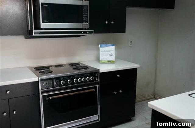 Original 1980s builder's grade kitchen before renovation