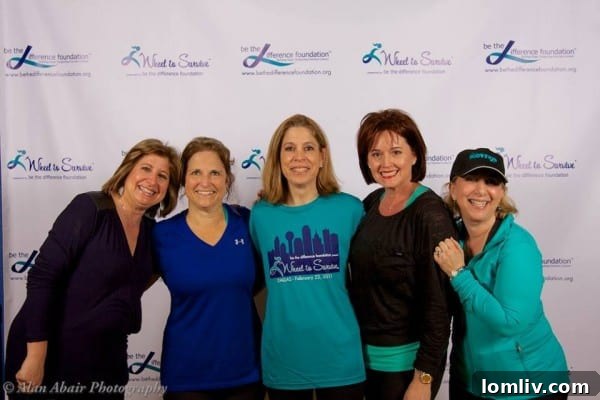 Close-up portrait of Julie Shrell, an inspiring ovarian cancer survivor.