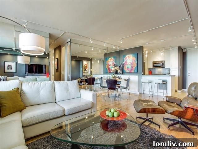 Elegant Living Area in Turtle Creek Condo, Dallas
