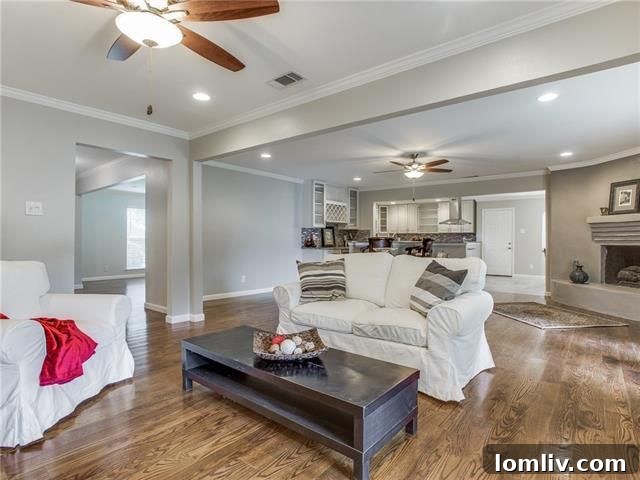 Spacious Living Room with Fireplace in Les Jardins Ranch