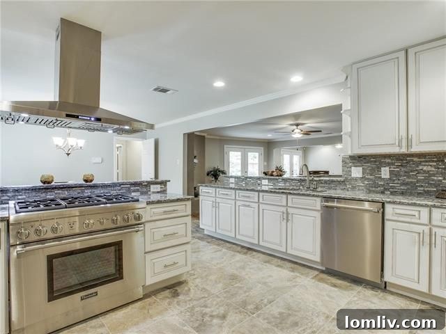 Gourmet Kitchen with Quartz Countertops in Updated Ranch