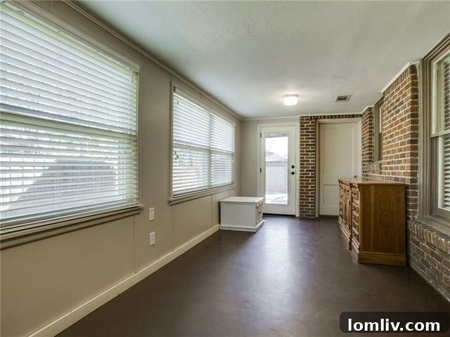 Spacious oversized two-car garage, offering ample storage and parking
