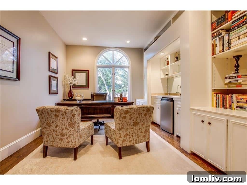 Bluffview Home Study with Bar