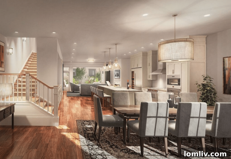 Luxurious Living Room in Southlake Brownstone