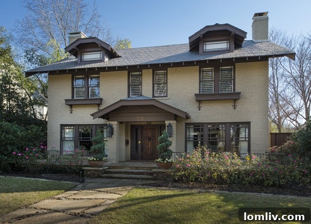 Former Dallas Mayor Robert Lee Thornton's historic home at 3429 Cornell, built in 1922, featuring a distinctive 'T' in its iron grillwork.