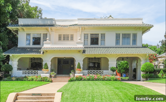 Gorgeous home at 5611 Swiss Ave, featured in the annual Swiss Avenue Mother's Day Home Tour.