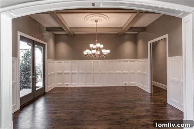 Spacious Dining Room with Architectural Details