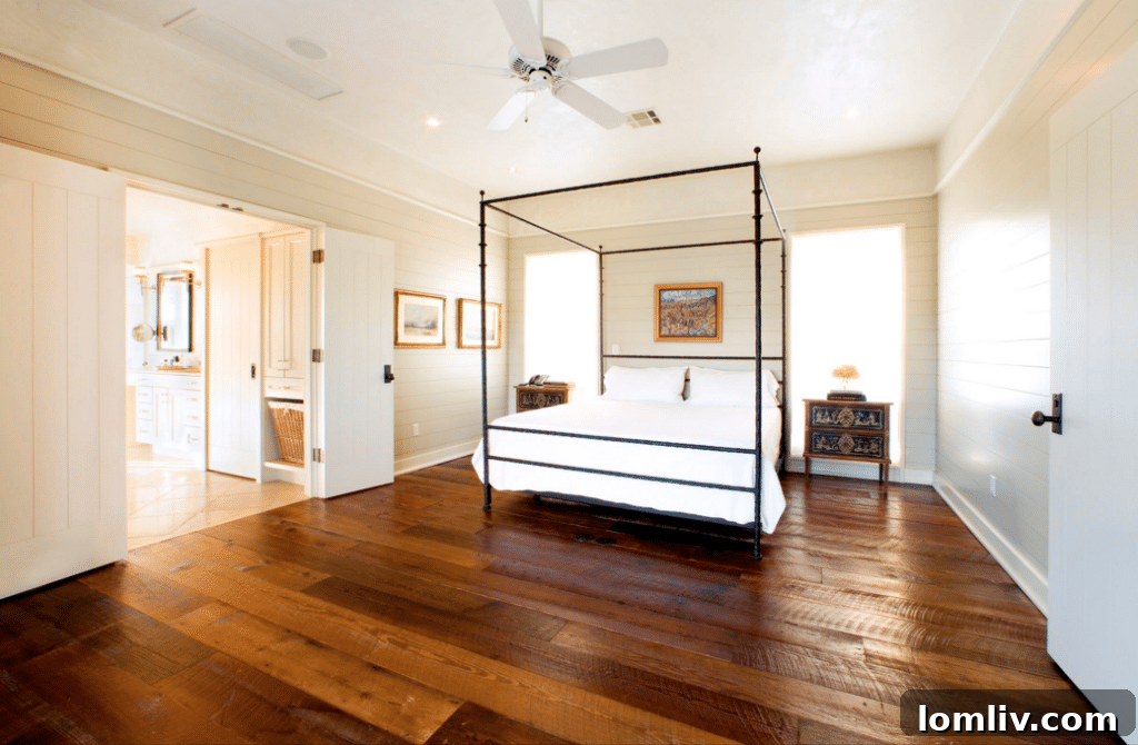 Beautifully installed reclaimed hardwood floors, showcasing their unique character and sustainable origins.