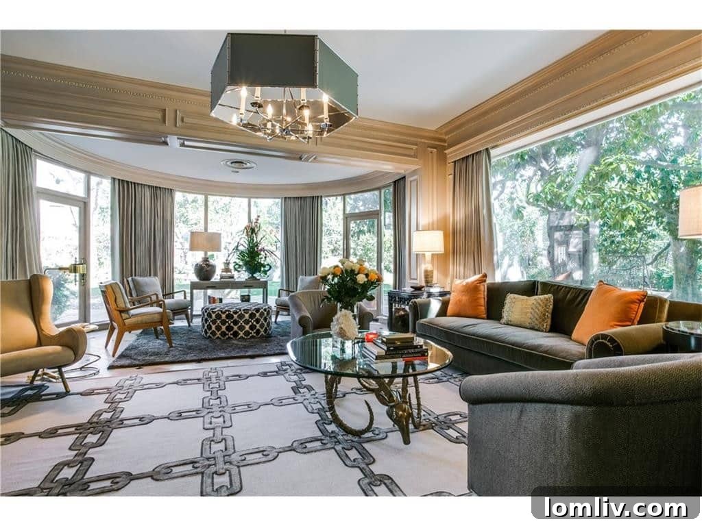 Dave Perry-Miller Curates Dallas' Finest Architecture: Korn, Thompson, Dilbeck 38 Comfortable den at 4908 Lakeside Drive, ideal for relaxation